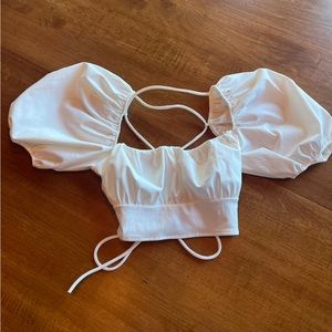 Zara bubble sleeve top